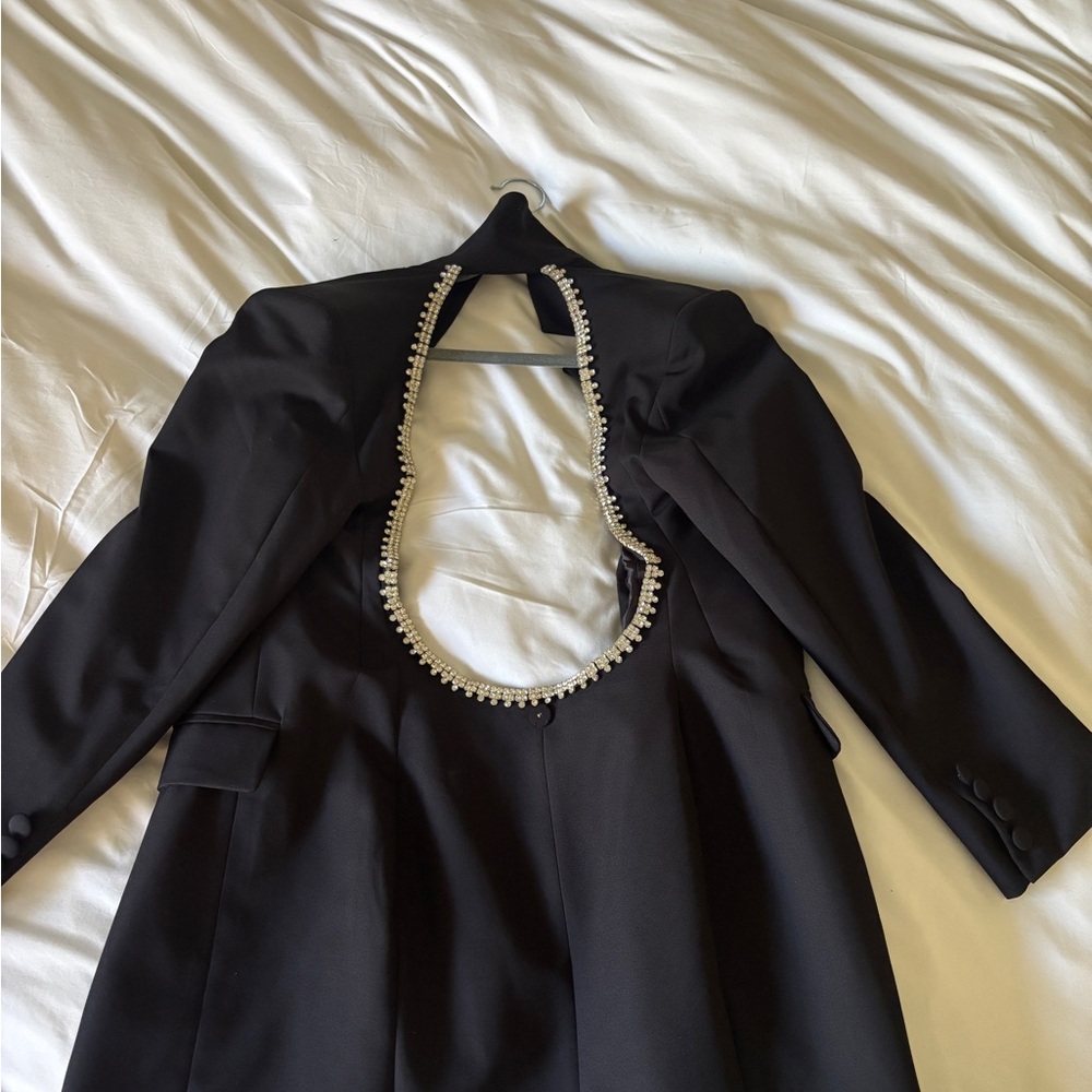 Elegant Black Women's Coat - Picture 5 of 5